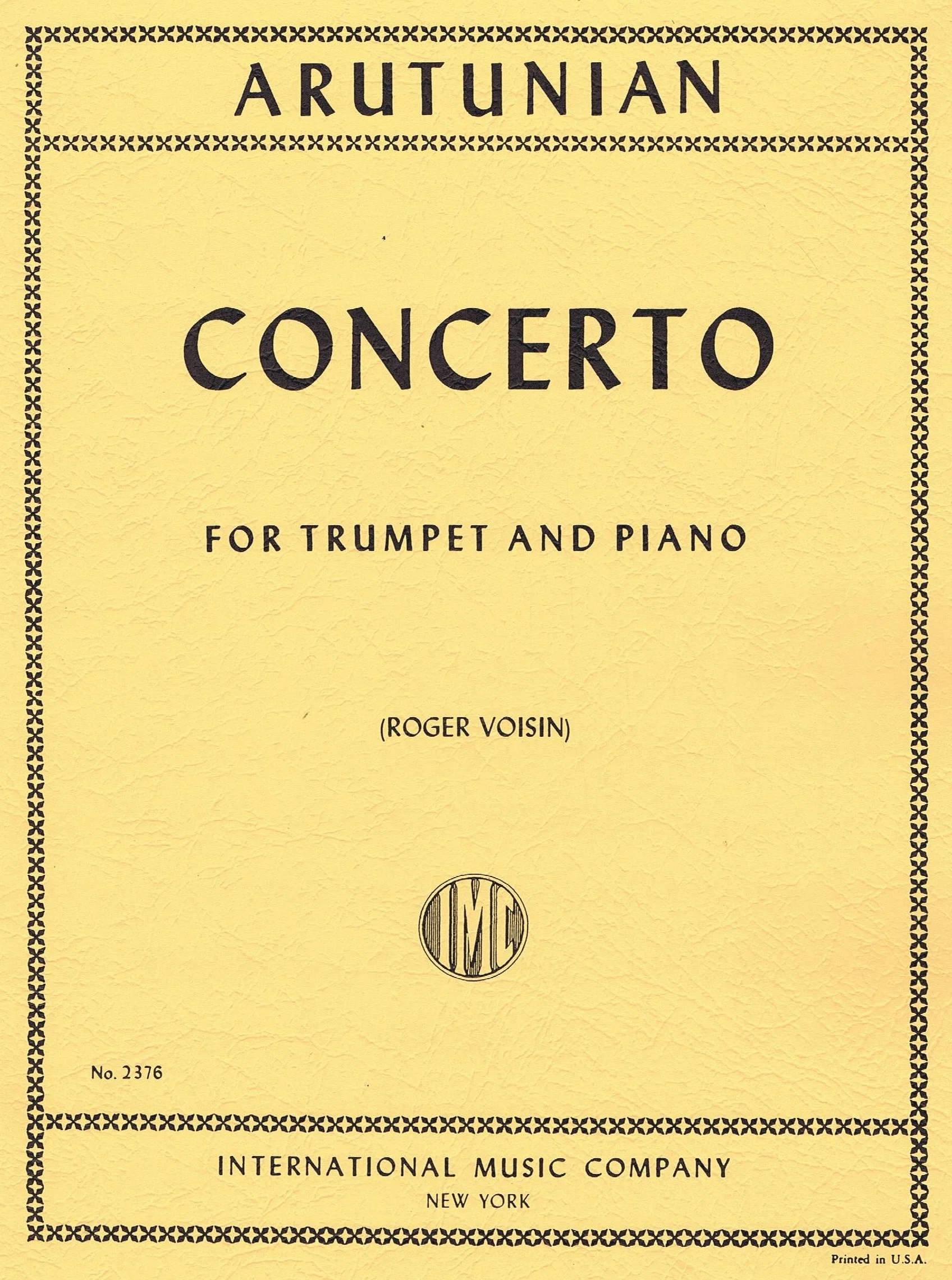 ARUTIUNIAN, Concerto (VOISIN, Roger) IMC 2376