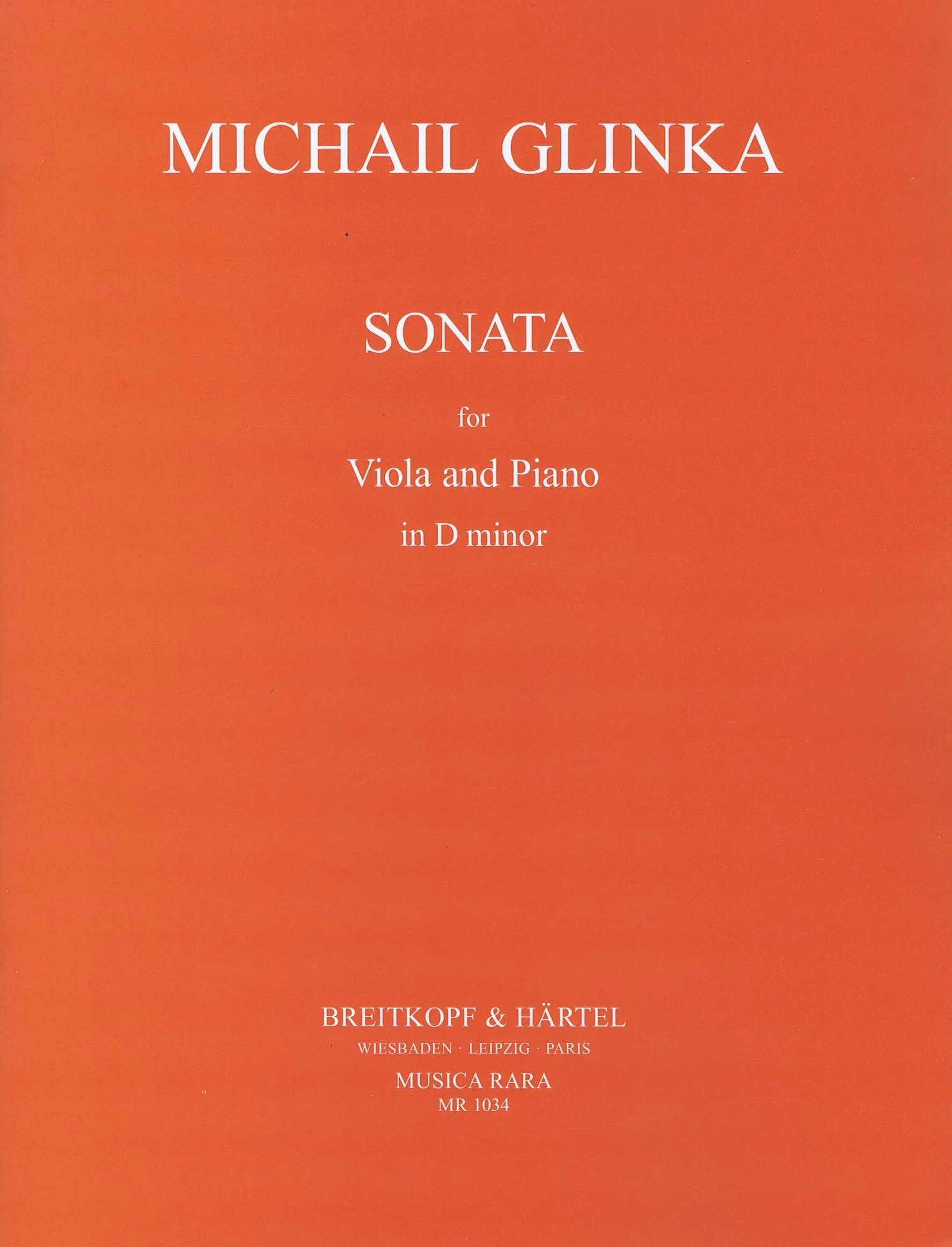 Glinka, Sonata In D Minor CF 914-00075