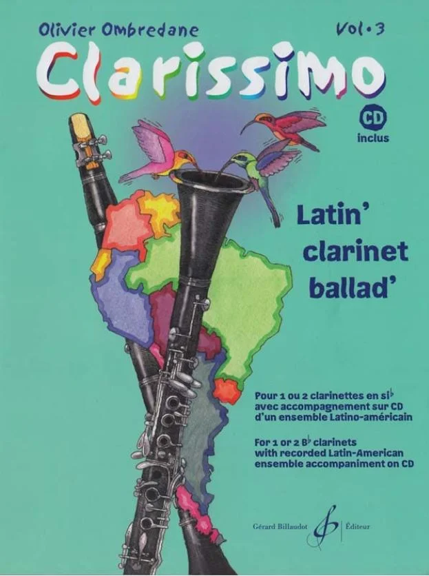 Ombredane, Clarissimo Vol. 3 Latin Clarinet Ballad for 1 or 2 Bb Clarinets CF 524-08988