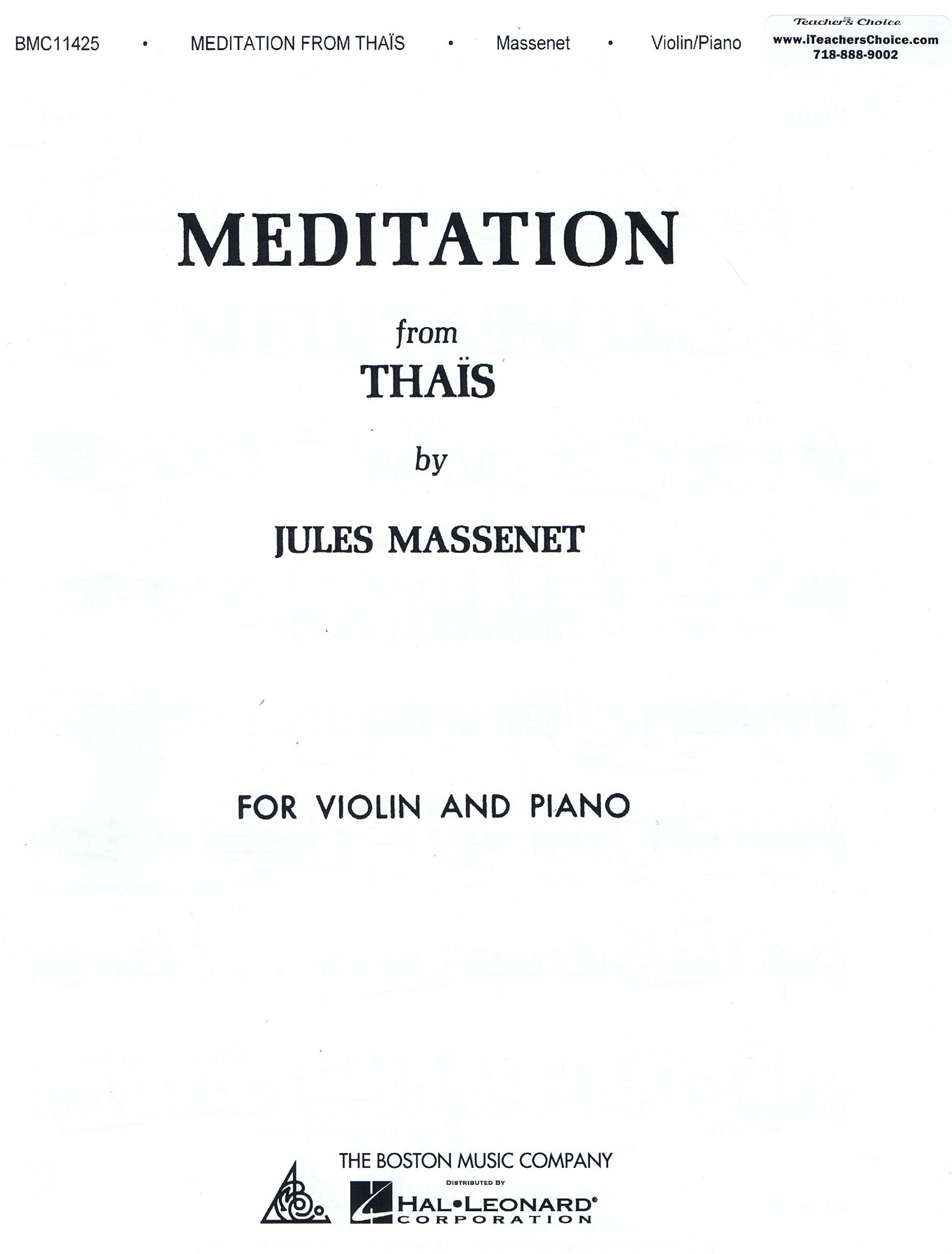Massenet,MEDITATION FROM “THAÏS” for Violin and Piano HL14021137