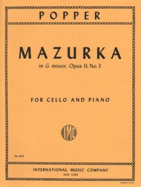 POPPER, Mazurka in G minor, Opus 11, No. 3 IMC 825