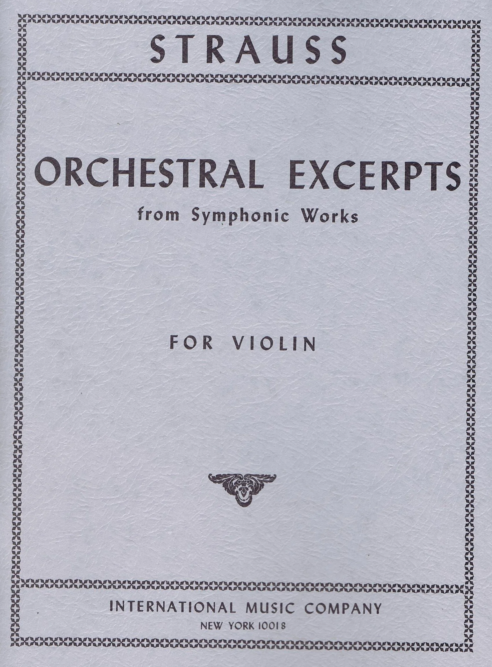 STRAUSS, Richard Orchestral Excerpts from Ten Symphonic Poems IMC 560
