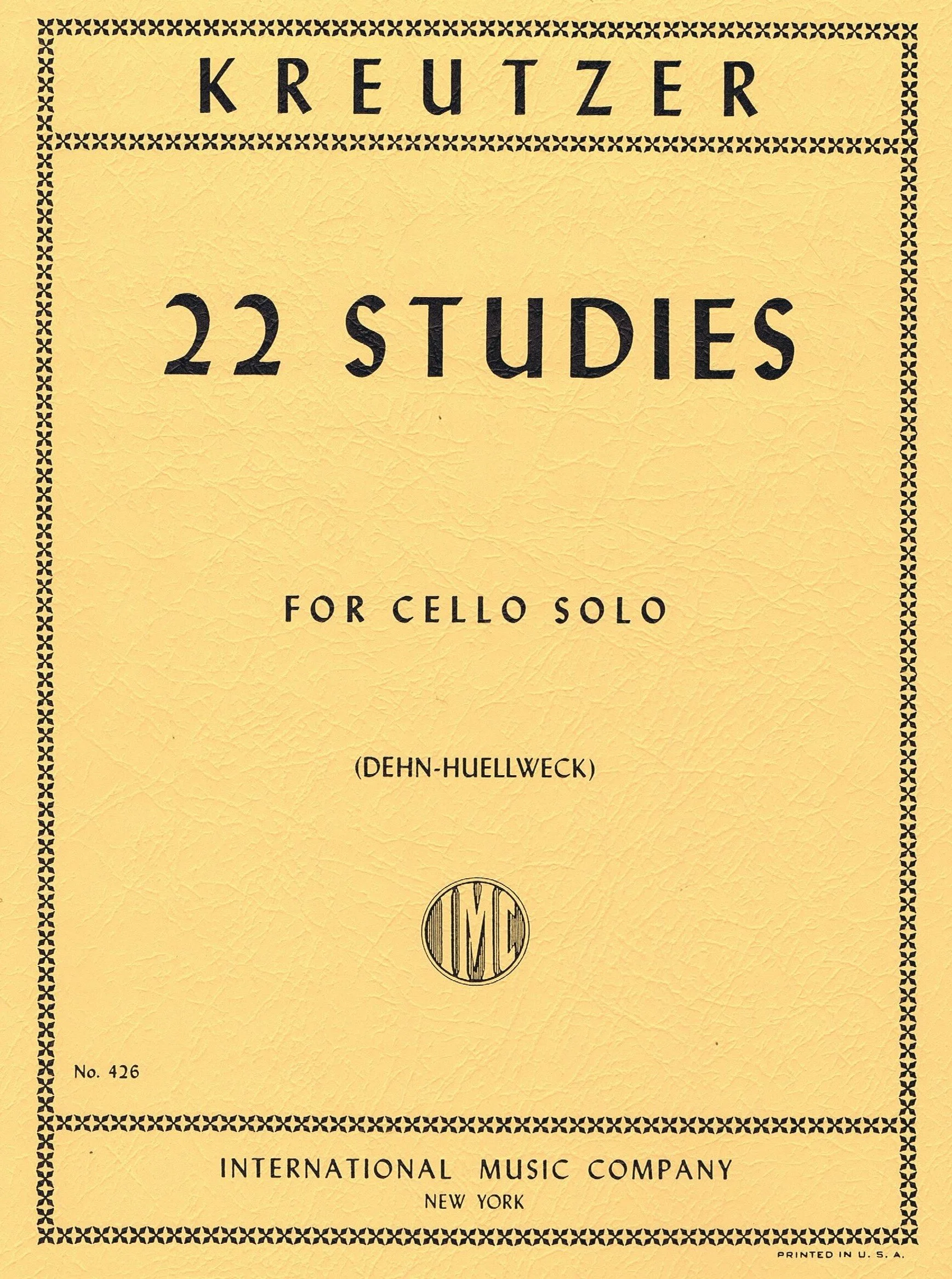 KREUTZER, Rodolphe 22 Selected Studies (DEHN, HUELLWECK) IMC 426