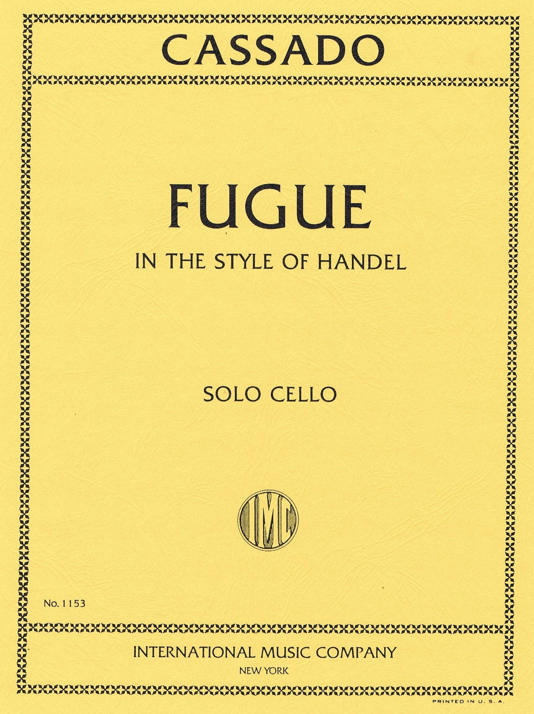 CASSADÓ, Gaspar Fugue in C major (based on Handel) IMC 1153