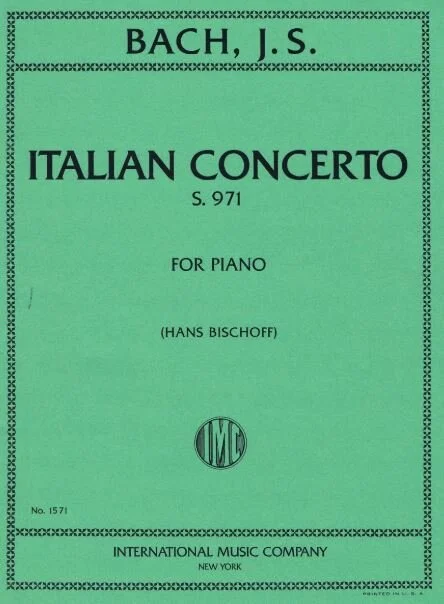 BACH, Johann Sebastian Italian Concerto, S. 971 (BISCHOFF) IMC 1571