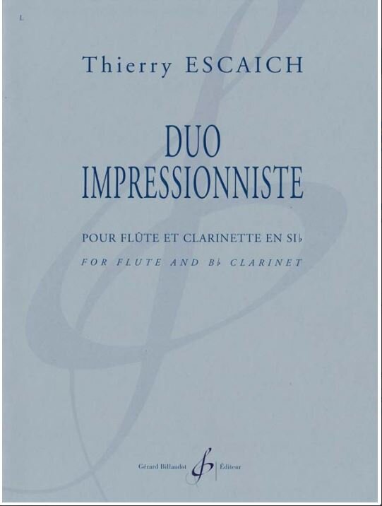 Escaich Thierry Duo Impressionniste for flute and Bb clarinet CF 524-08976