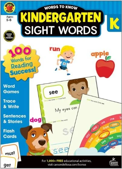Kindergarten Sight Words Workbook Grade K CD-705234