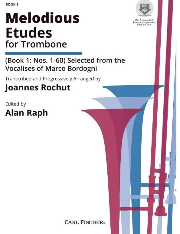 Melodious Etudes for Trombone (Book 1: Nos. 1-60) Selected from the Vocalises of Marco Bordogni CF O1594X