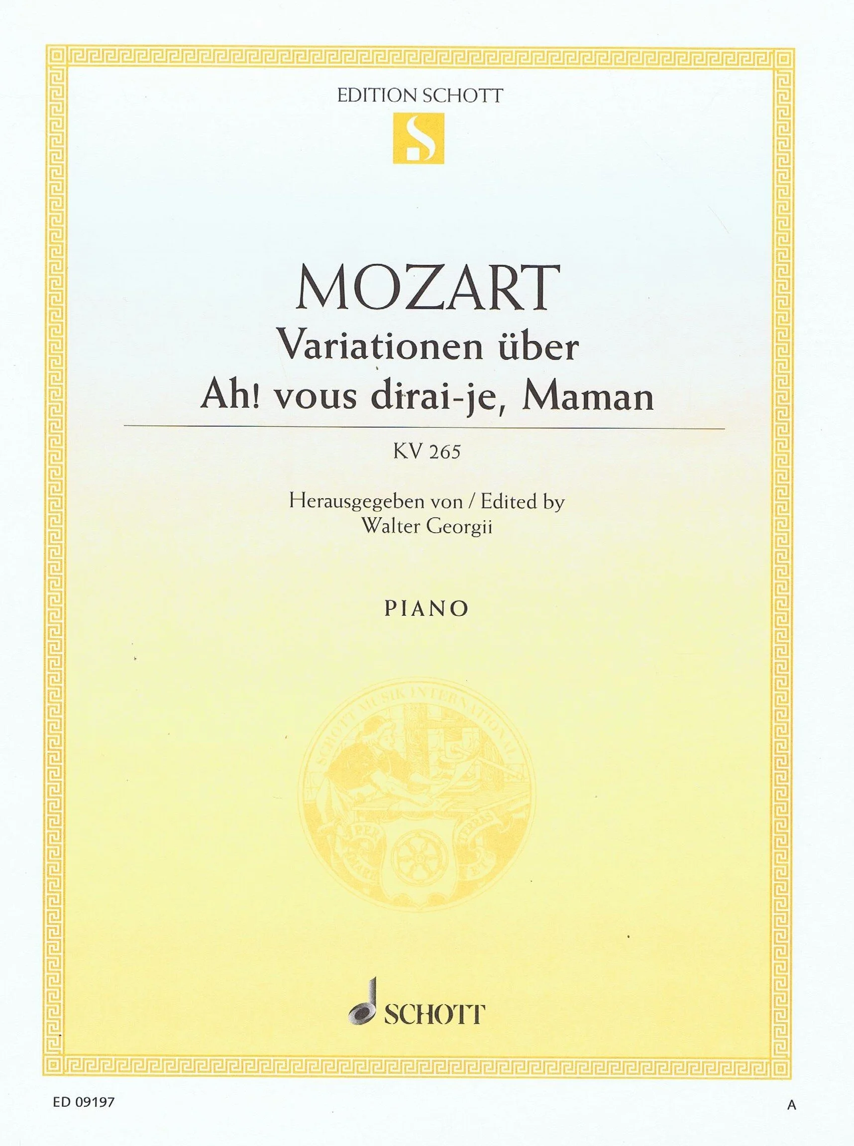 “AH! VOUS DIRAI-JE, MAMAN” VARIATIONS, KV 265 HL 49009125
