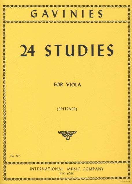 GAVINIÉS: 24 Studies for viola solo IMC 997