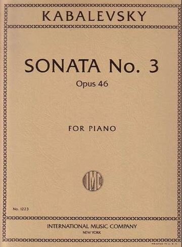 KABALEVSKY, Sonata No. 3, Opus 46 (PHILIPP, Isidor) IMC 1223