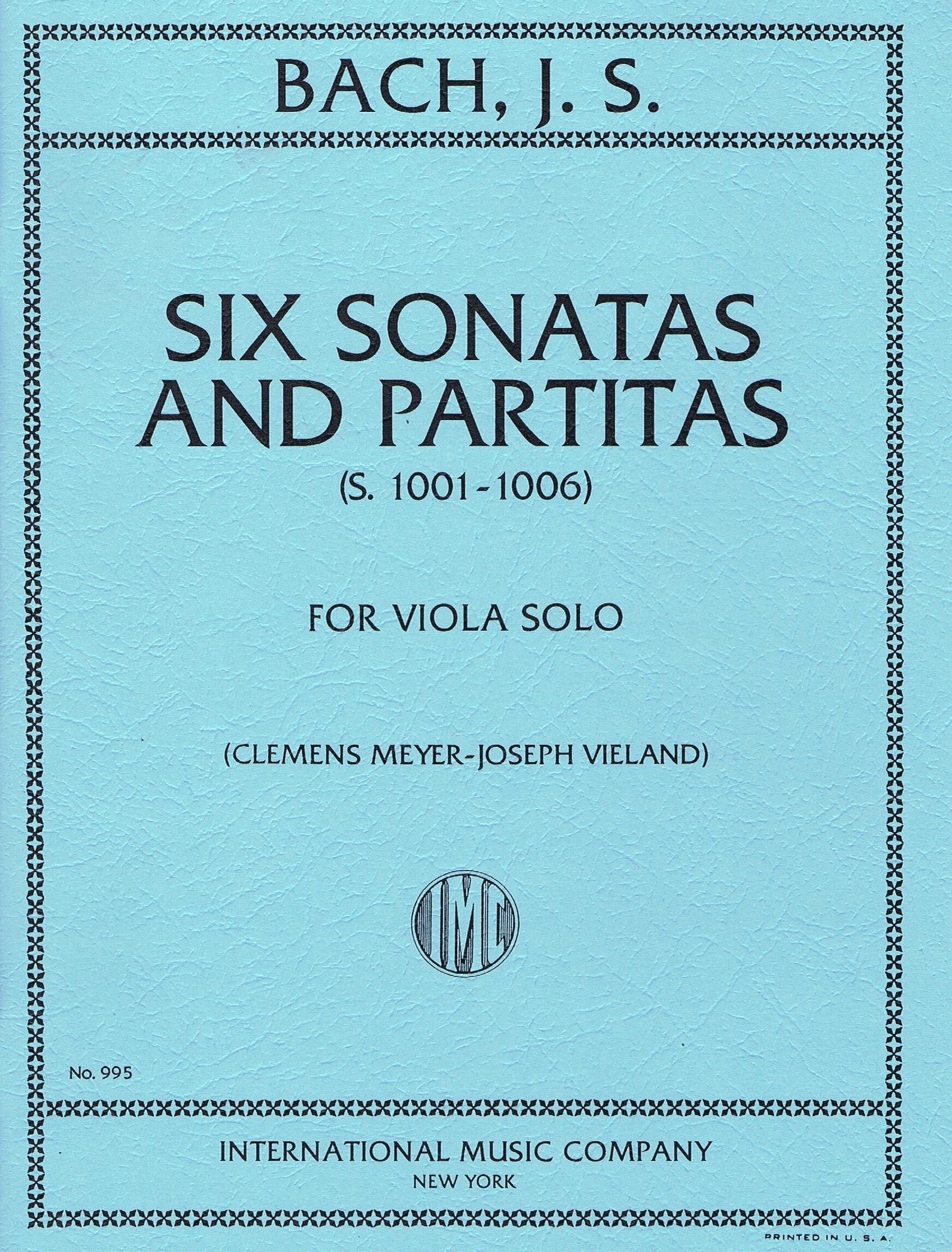 Bach, Six Violin Sonatas and Partitas, S. 1001-1006 (VIELAND, Joseph) IMC 995