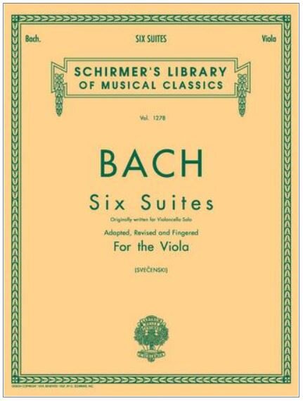 BACH, 6 SUITES Schirmer Library of Classics Volume 1278 HL 50258440