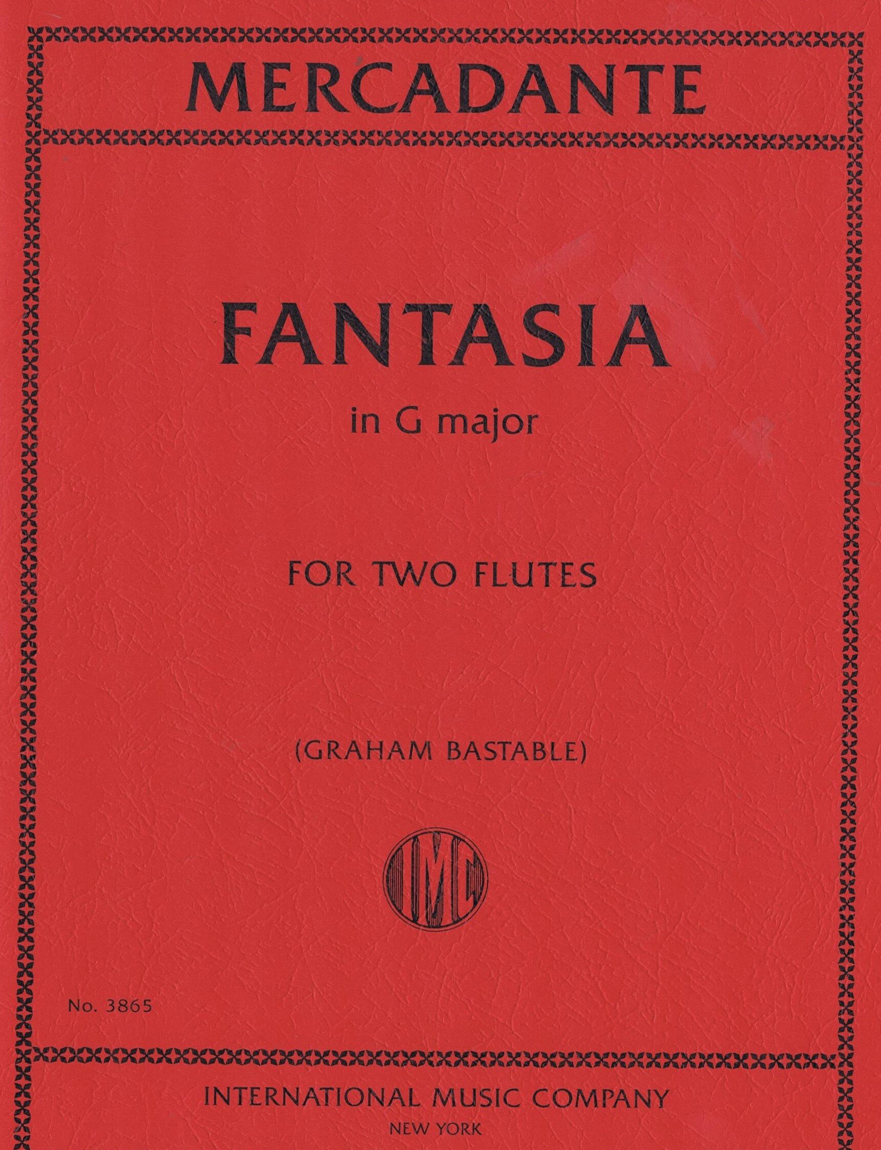 Mercadante Fantasia in G Major for Two Flutes