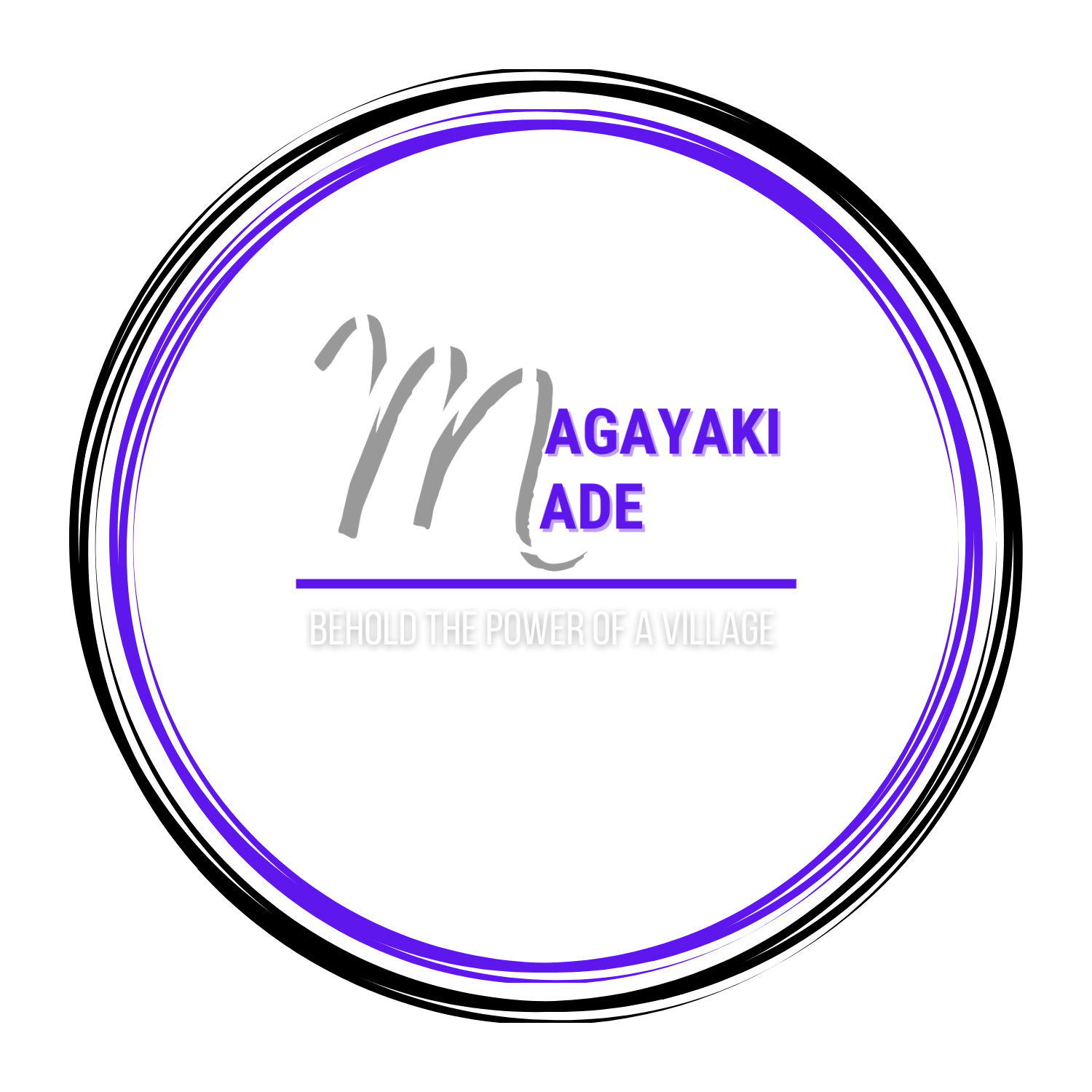 Magayaki Made Logo with  Circle- WHITE  TRANSPARENT ( All Rights Reserved 2021) 1-9-21  PNG.png