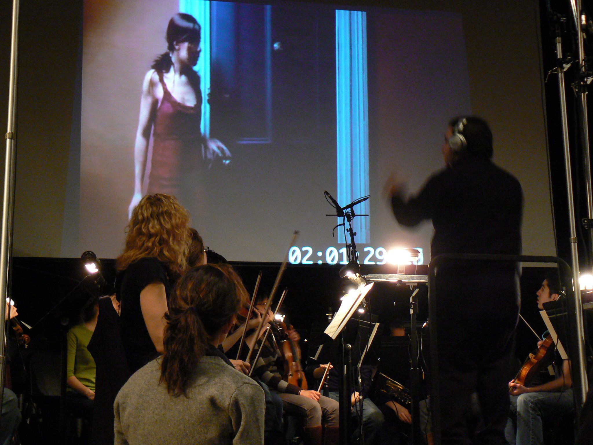 Film score recording session for The Grey Woman with full Orchestra.