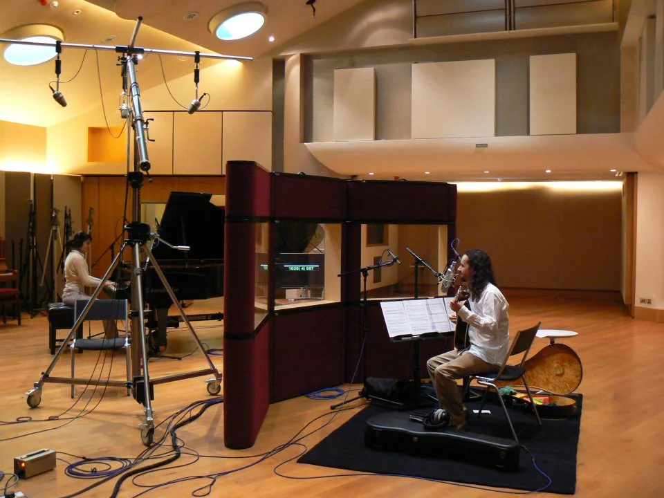 Recording at Mark Knopfler's British Grove Studio