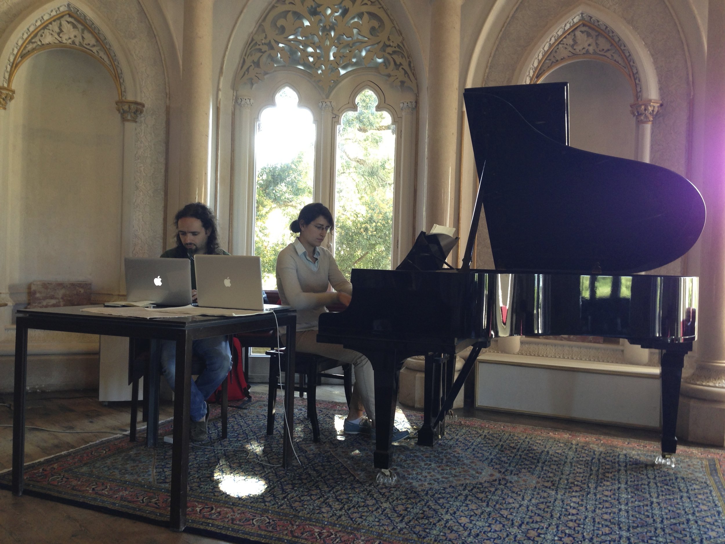 Composing at Monserate Palace in Sintra, Portugal