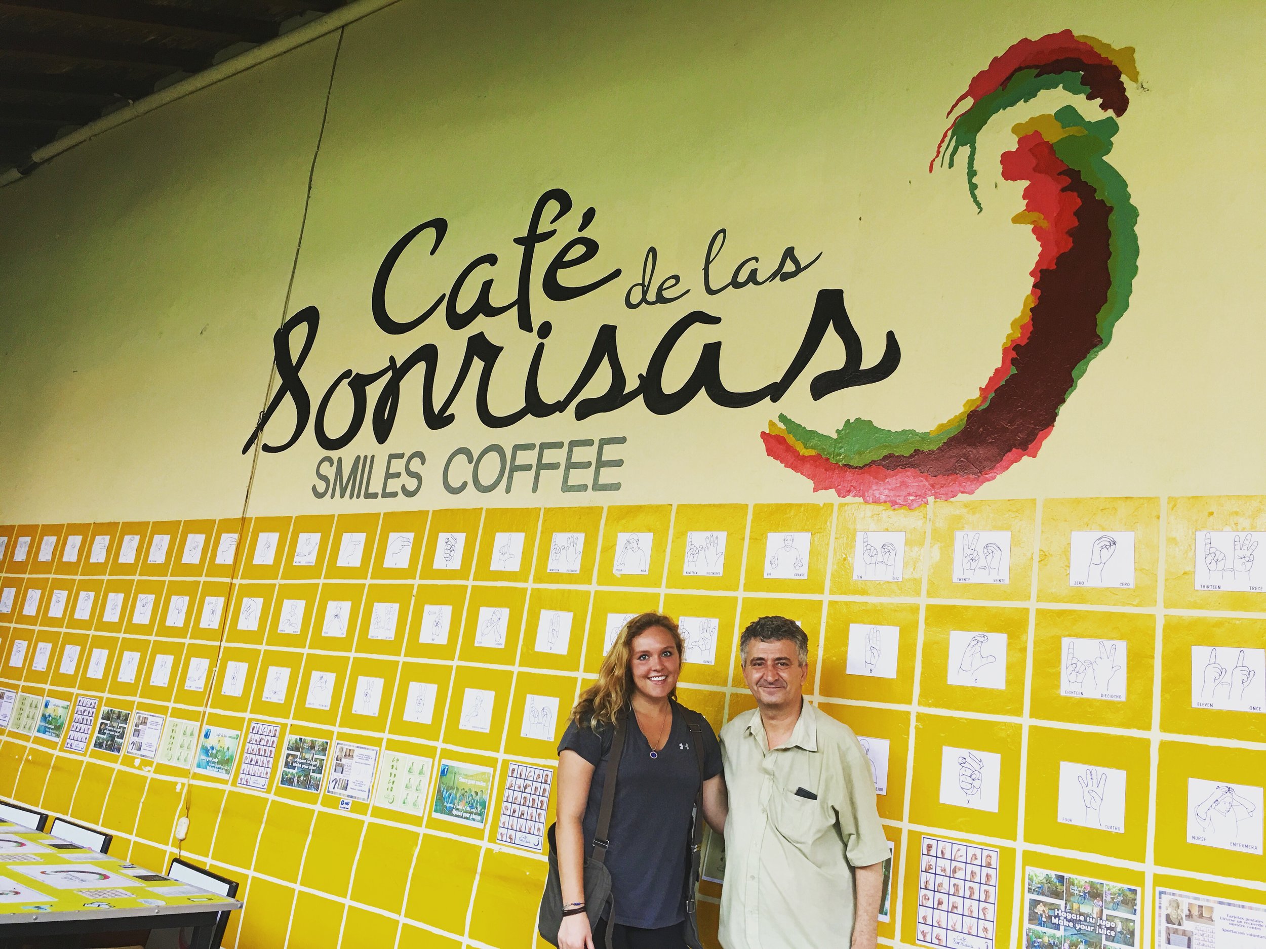 Tío Antonio and I at Café de las Sonrisas