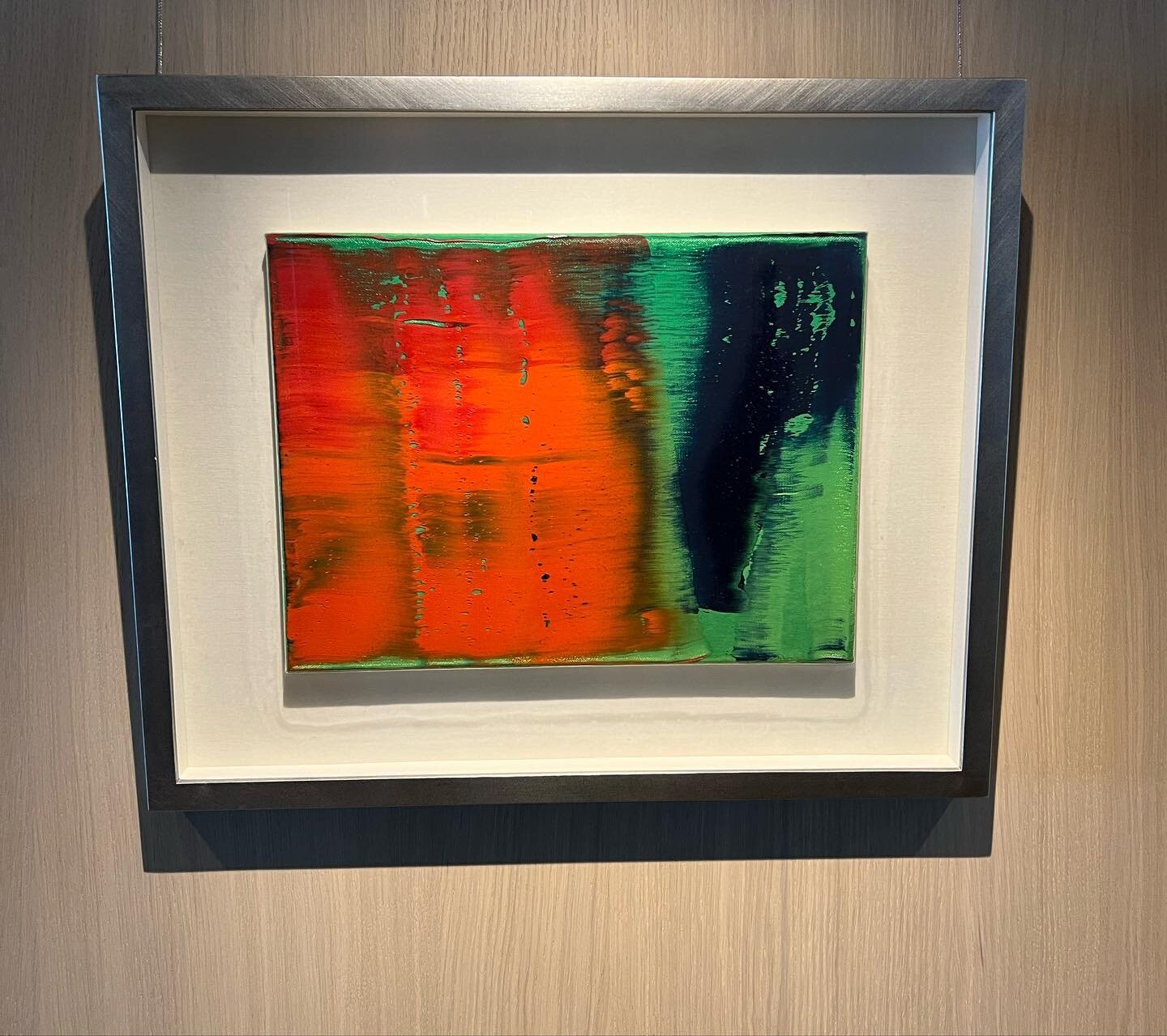 Gerhard Richter, Gr&uuml;n-Blau-Rot series installed at private residence on the Kohala Coast. #arthandlinghawaii #artinstallationhawaii #interiordesignhawaii #hawaiiinteriordesign #gerhardrichter