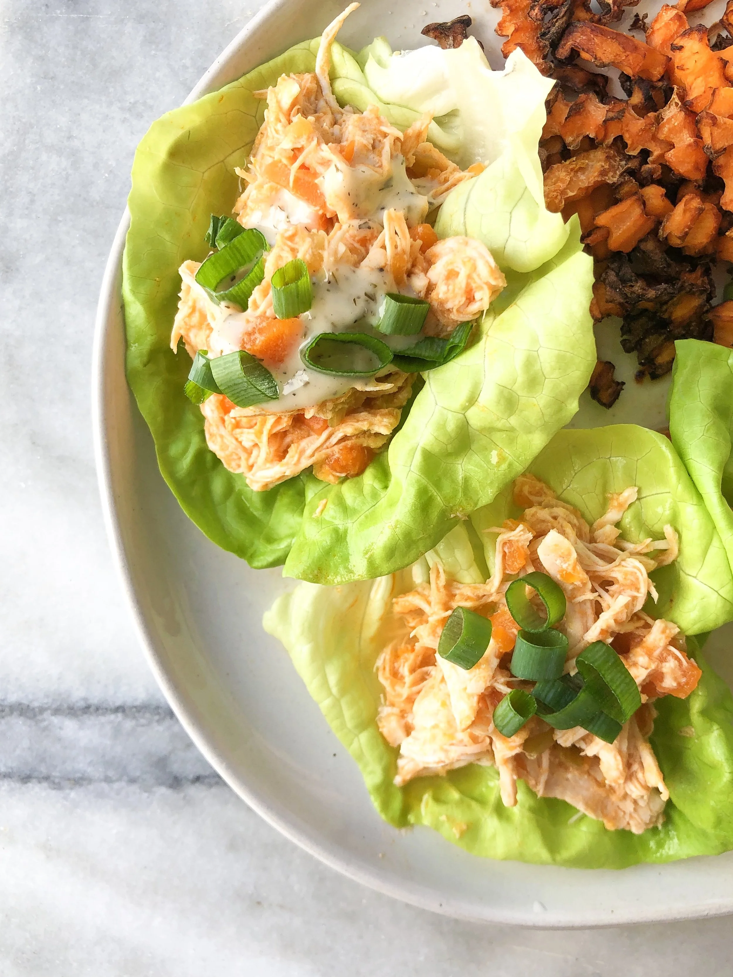Buffalo Chicken Lettuce Wraps