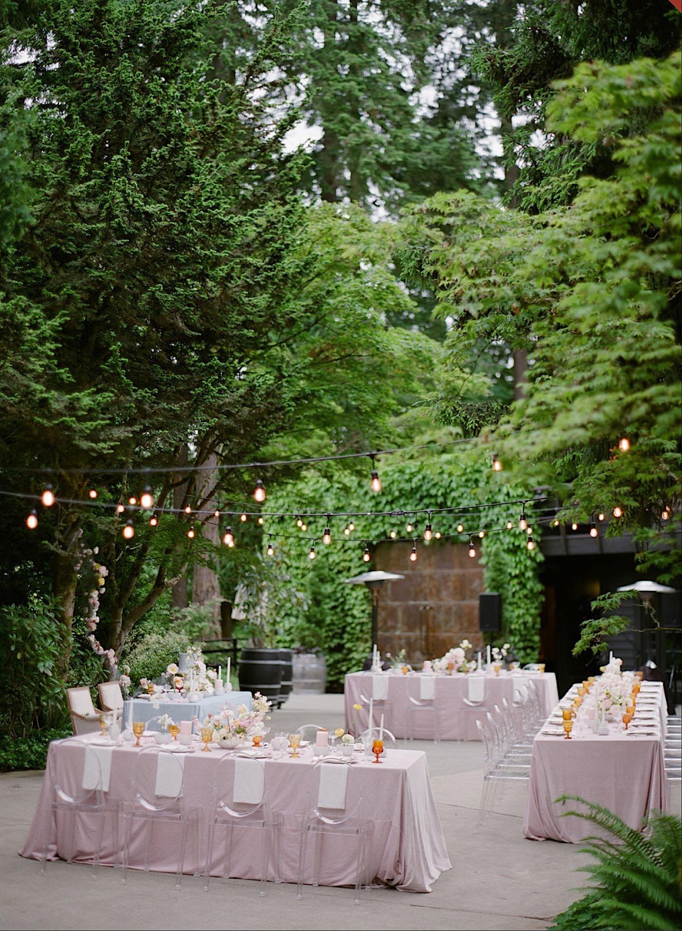 A modern wedding reception from Seattle Wedding Florist Gather Design Company