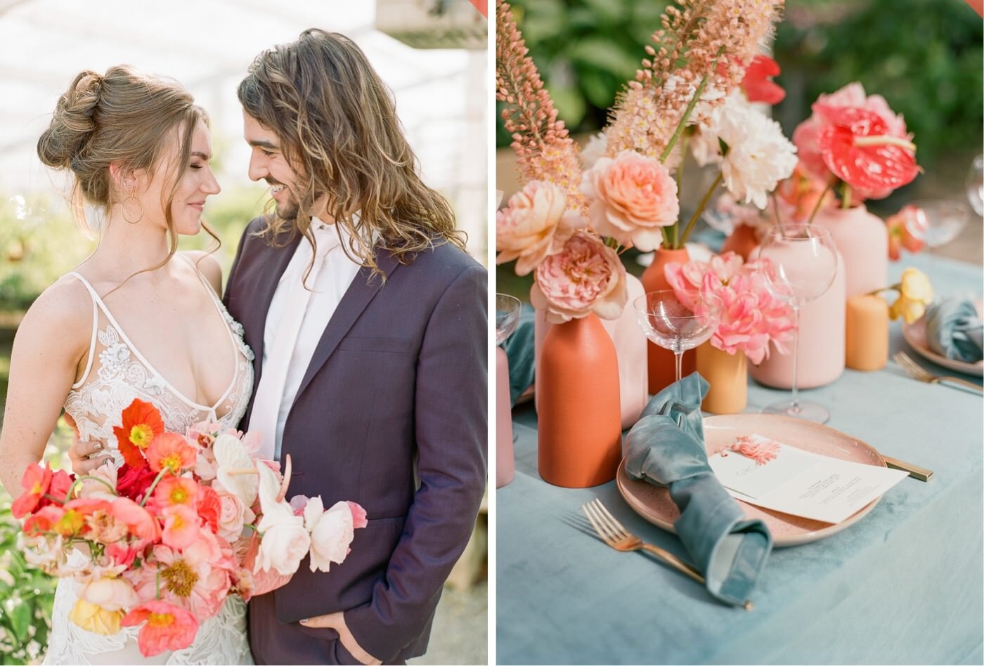 A Modern, Colorful Greenhouse Wedding Editorial at Christianson's Nursey