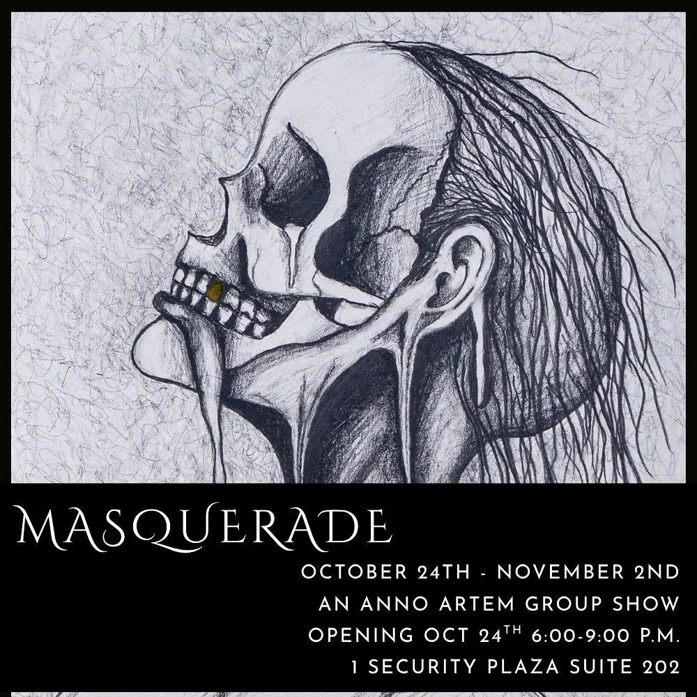 I&rsquo;m proud to announce that I will have 2 of my drawings in the Masquerade show at @annoartem next week! The show opens this Friday Oct 24th and runs through Nov 2nd. Stop by and support amazing local artist and artists! 

#localart #localartist