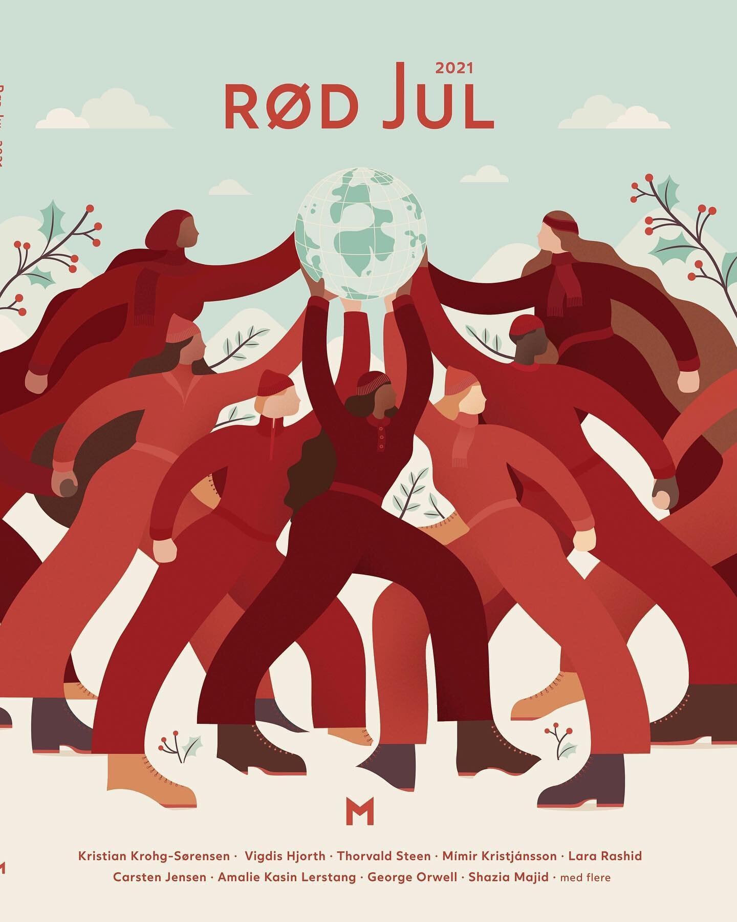 Endelig er juleheftet til @forlagetmanifest ute! I &aring;r har jeg laget omslaget i &lsquo;R&oslash;d jul&rsquo; 🎄