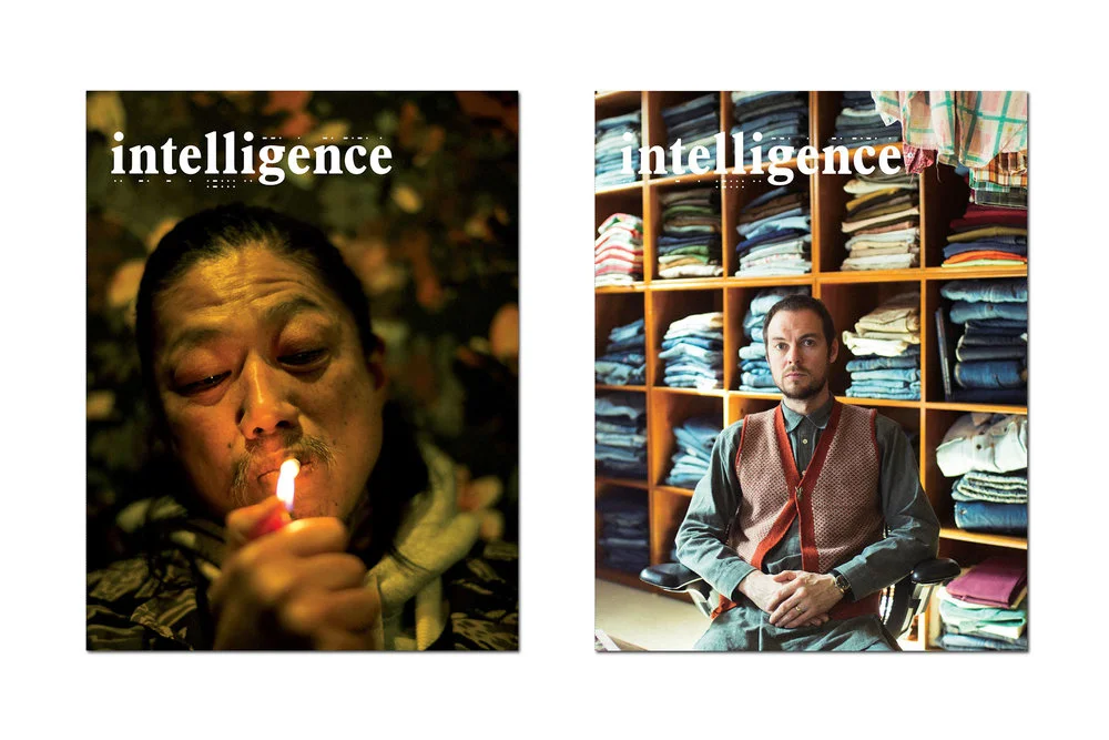 intelligence Magazine issue 4 features WACKO MARIA'S Atsuhiko Mori and Paul O'Neill of Levi's on the cover