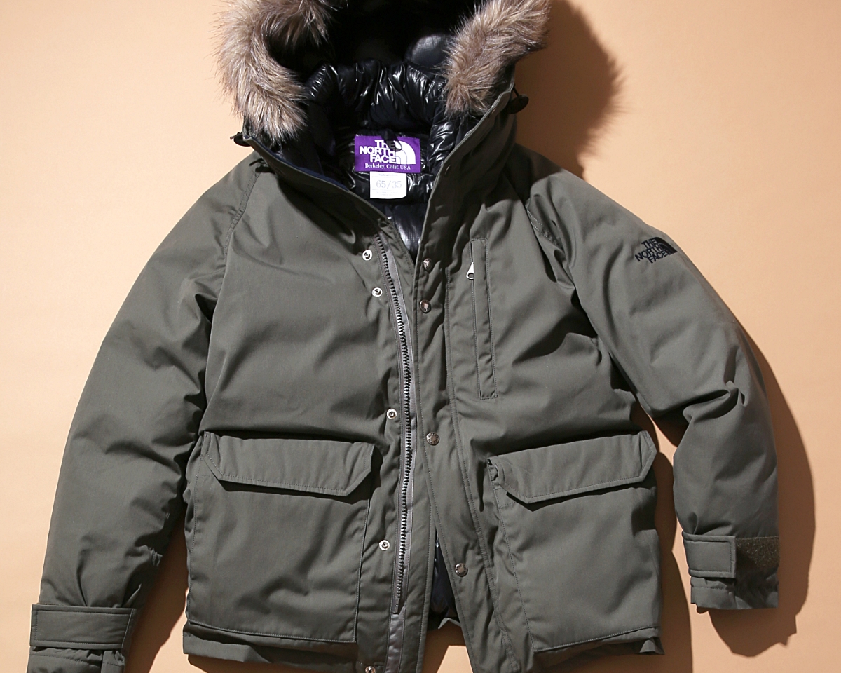 north face purple label parka