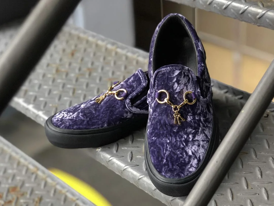 Needles and Vans Vault teams up for an eye catching take on the slip on silhouette eye C