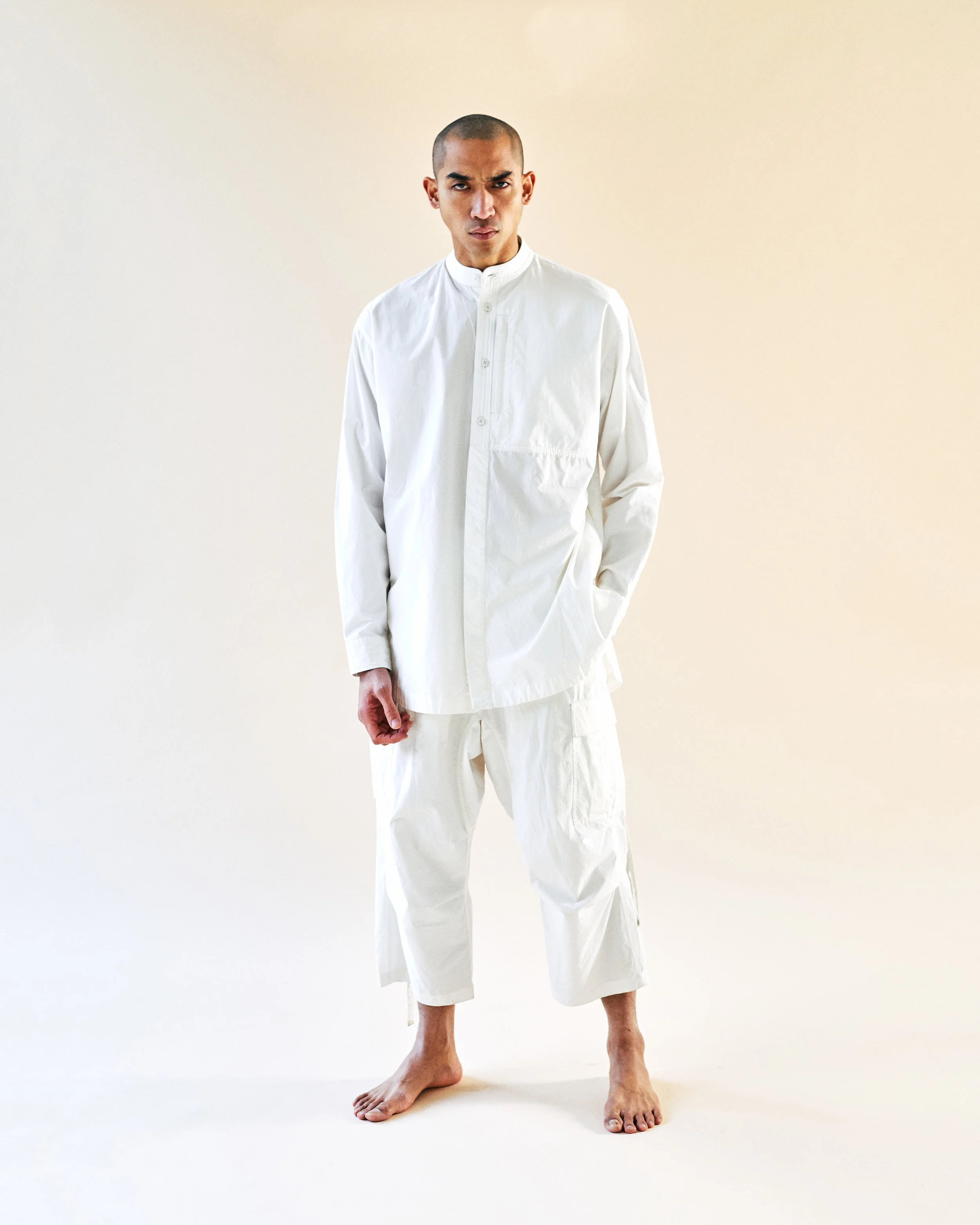 L/S MAO SHIRT LOOSE CROPPED TRACKPANTS