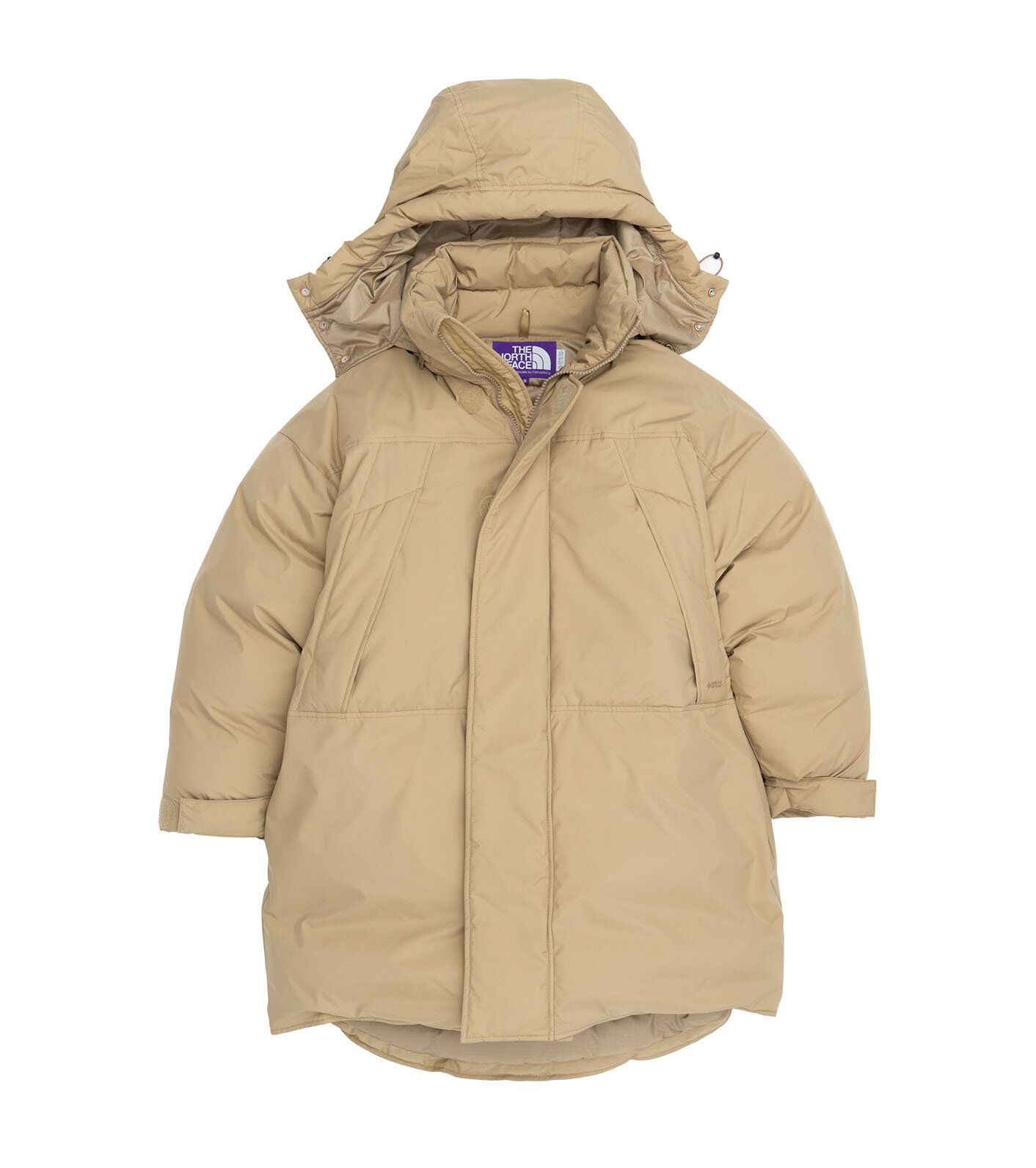 north face purple label hooded down coat