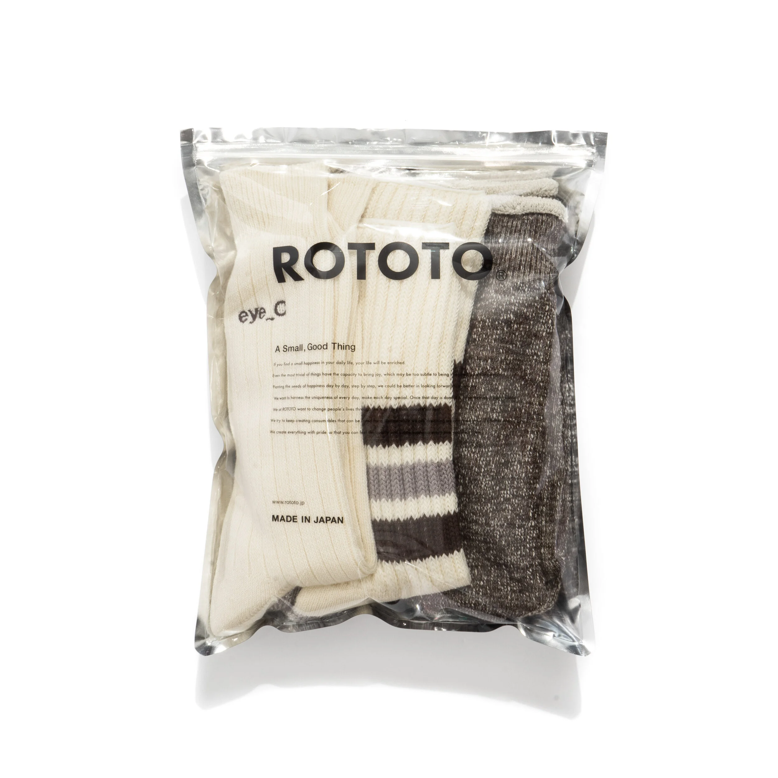 eye_C x ROTOTO Triple Pack 'Brown'