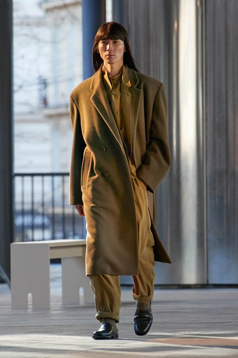 LEMAIRE WRAP COAT PEWTER GREEN ラップコート（Lemaire Wrap