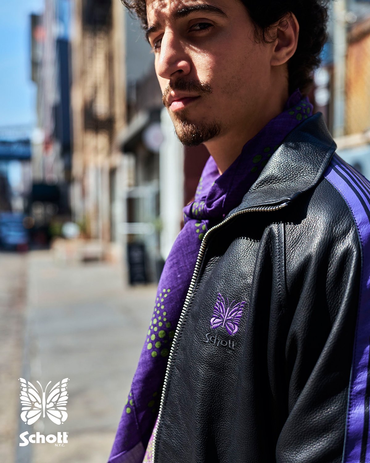 NEEDLES and Schott NYC Revisit the Track Jacket and Pants NEEDLES and Schott NYC Revisit the Track Jacket and Pants