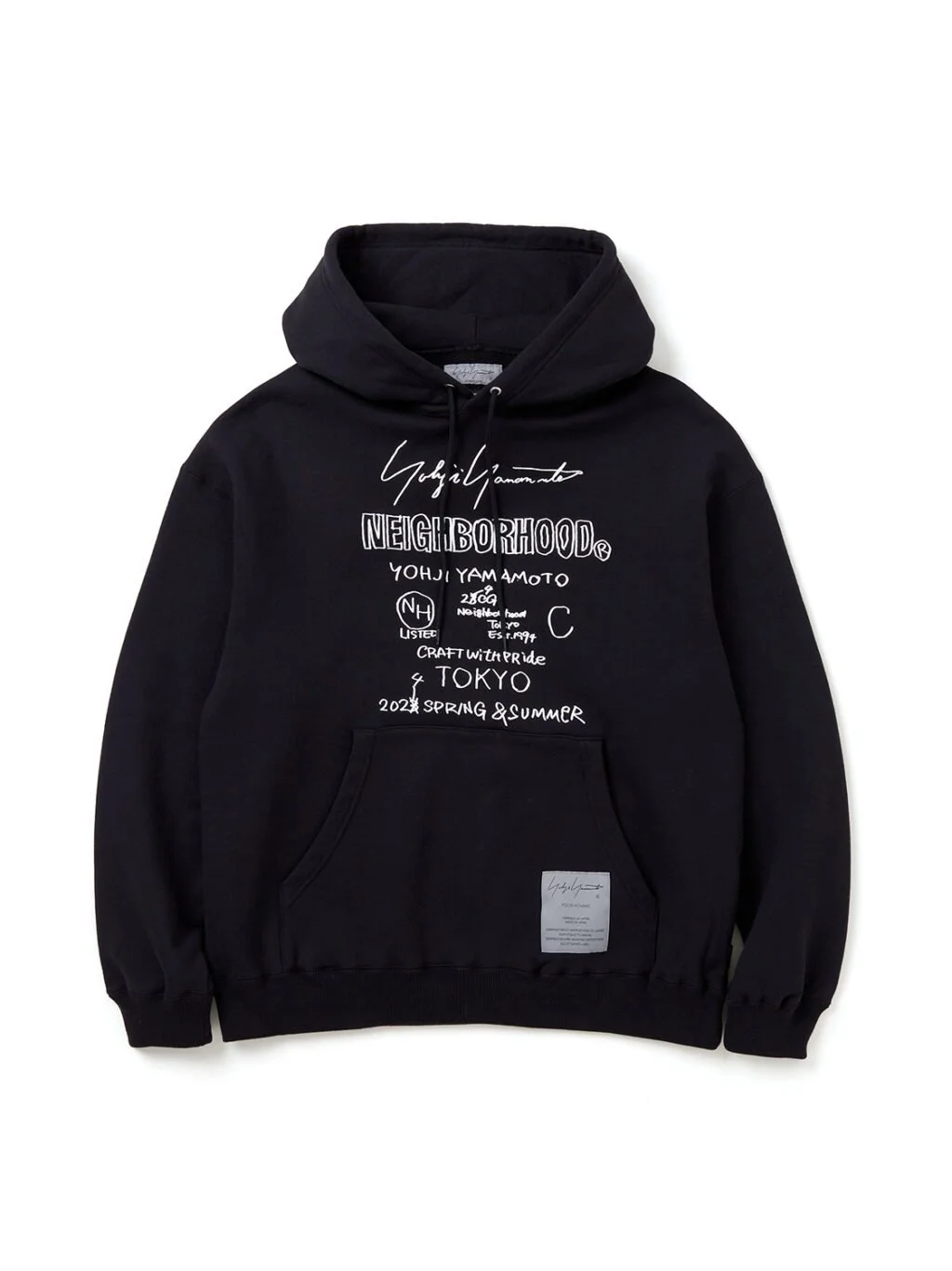 毎日身につけたい【YOHJI YAMAMOTO】Cat Face Pullover Hoodie Wild Cat Pullover Hoodie(M Black): YOHJI YAMAMOTO｜WILDSIDE