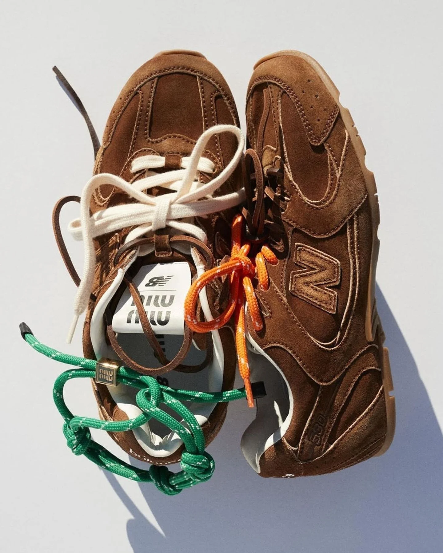 Miu Miu Channels Vintage Running Shoes in New Balance 530 