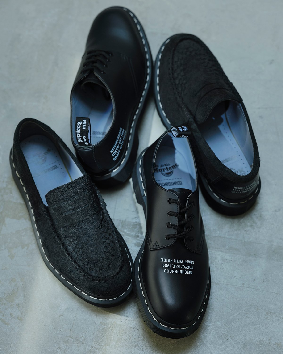 NEIGHBORHOOD × 着飾っ Dr.Martens Smith 4 Hole NEIGHBORHOOD × 着飾っ Dr.Martens Smith 4 Hole