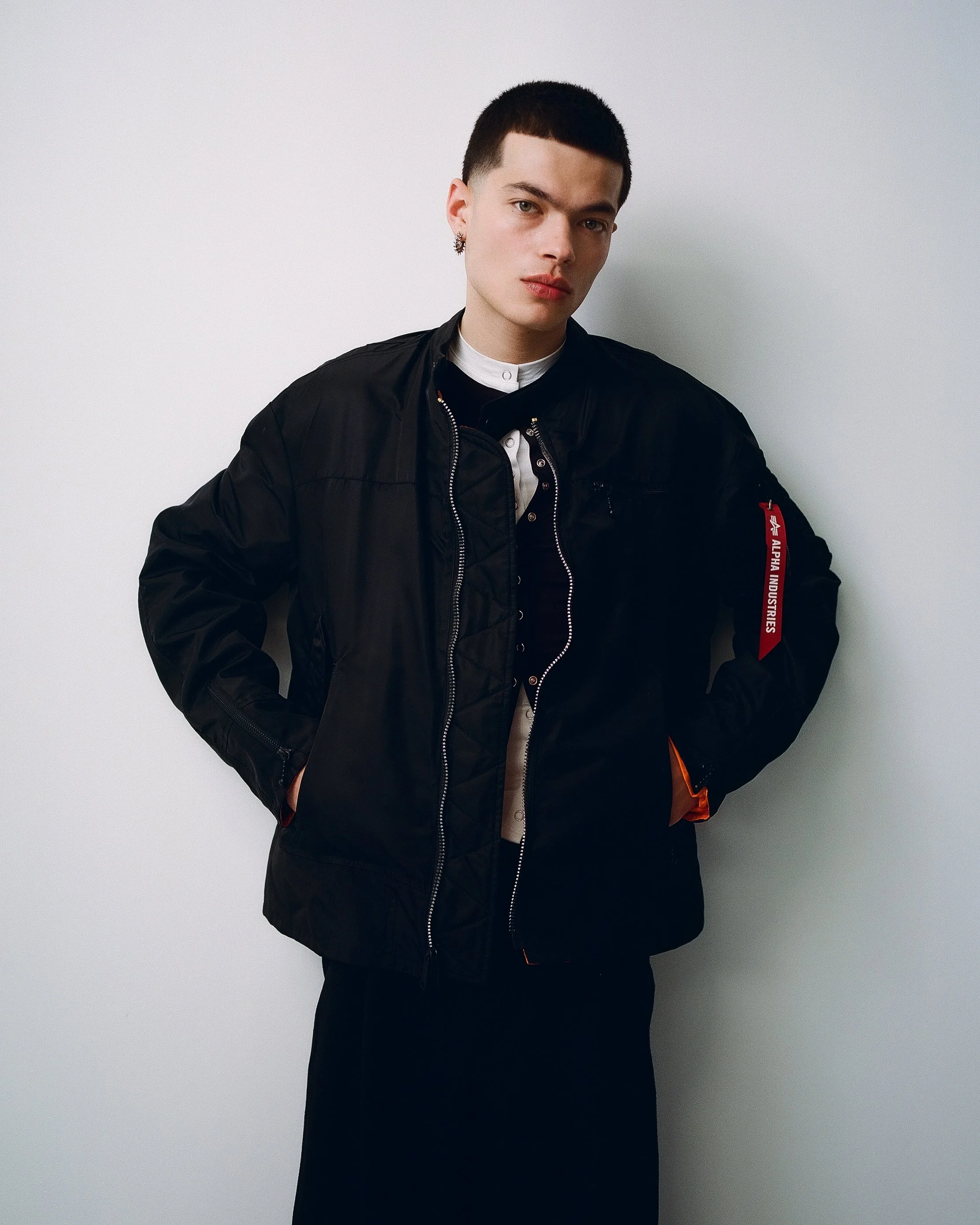 Alpha Industries Taps eYe JUNYA WATANABE MAN on a Biker