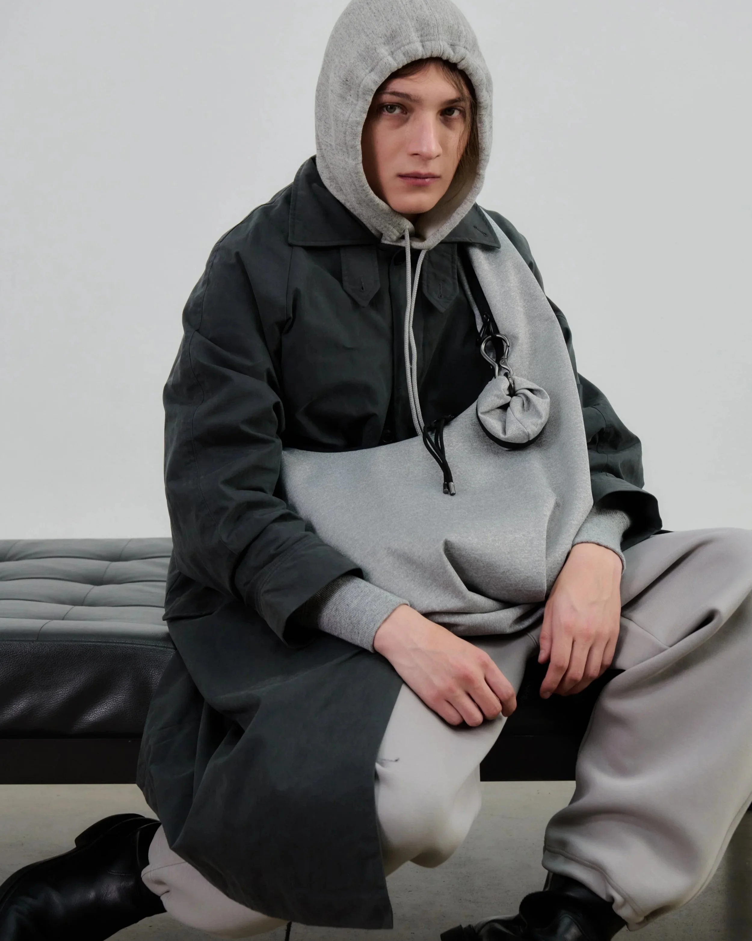 côte&amp;ciel Showcases its Woven Concrete and Gathered Black Fabrics in Latest Editorial