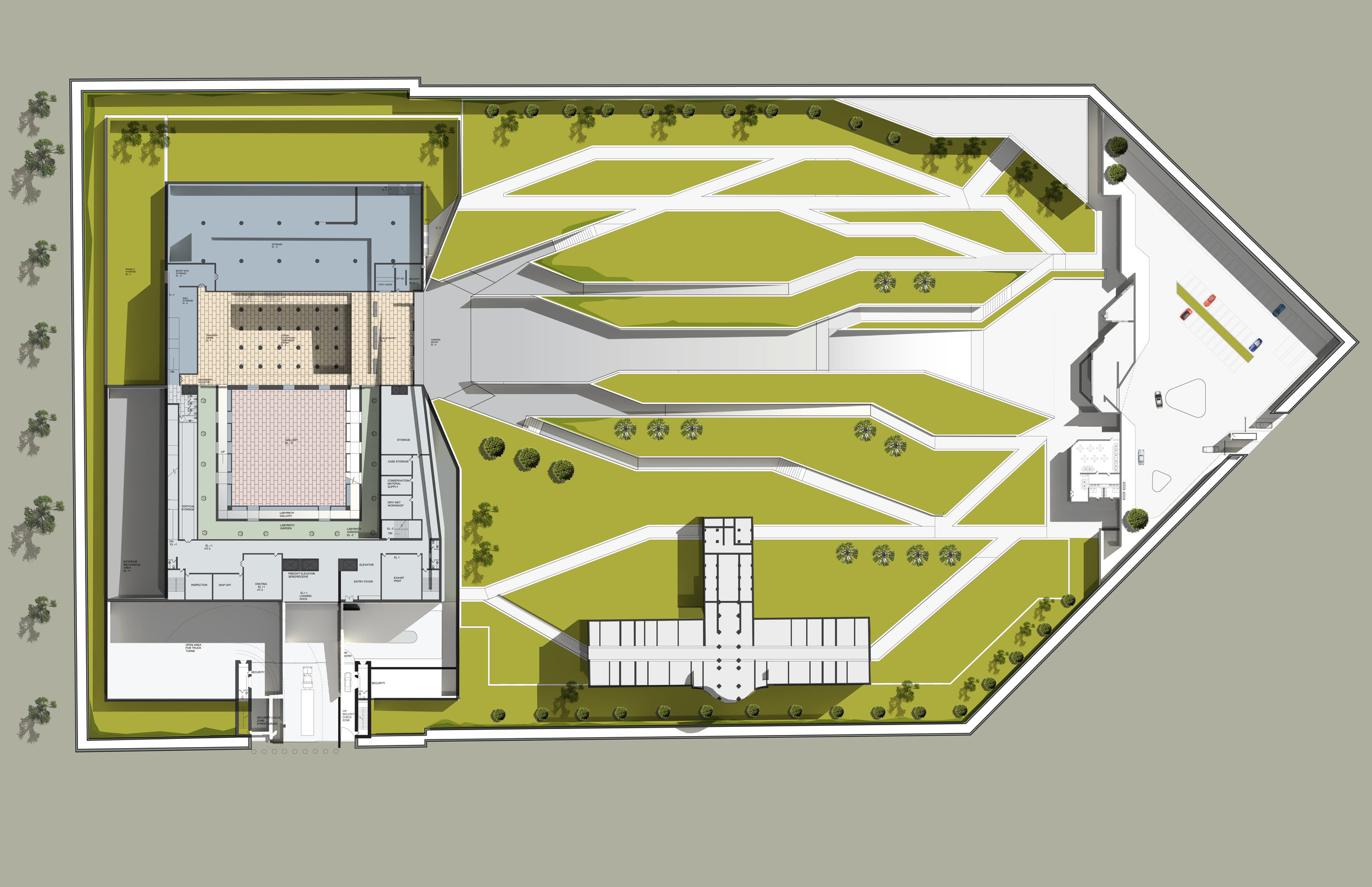 Illustrated plan. Illustrator linework diagram. Software used: Rhinoceros 3D |&nbsp;Maxwell Render |&nbsp;Photoshop | Illustrator.