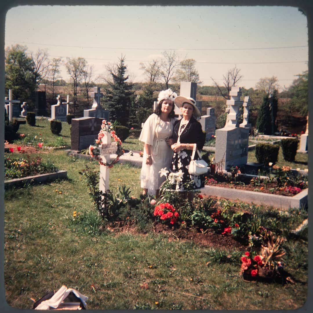 Women in a Russian Cemetery, 1978: slides I thrifted almost 10 years ago. Viewed here as a test connecting my #sonya7s to a vintage Bowens Illumutran 3S I thrifted this weekend. 

@sonyalphapro 
#sonyalphafemale #filmisnotdead #thriftstorescore