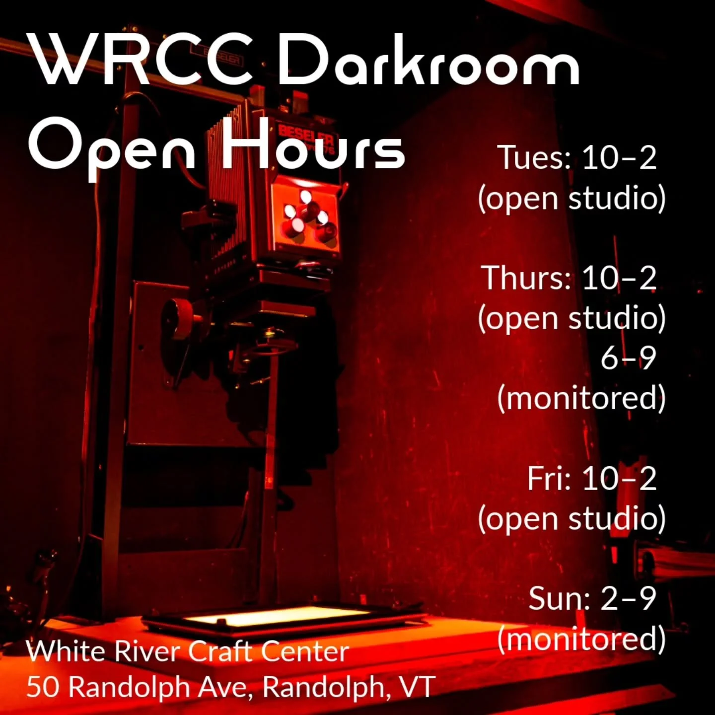 The Darkroom is reopen for business. Thursdays and Sundays supervised hours for the weekend warriors like me. Stop in to see what it's all about or get in touch about membership.
