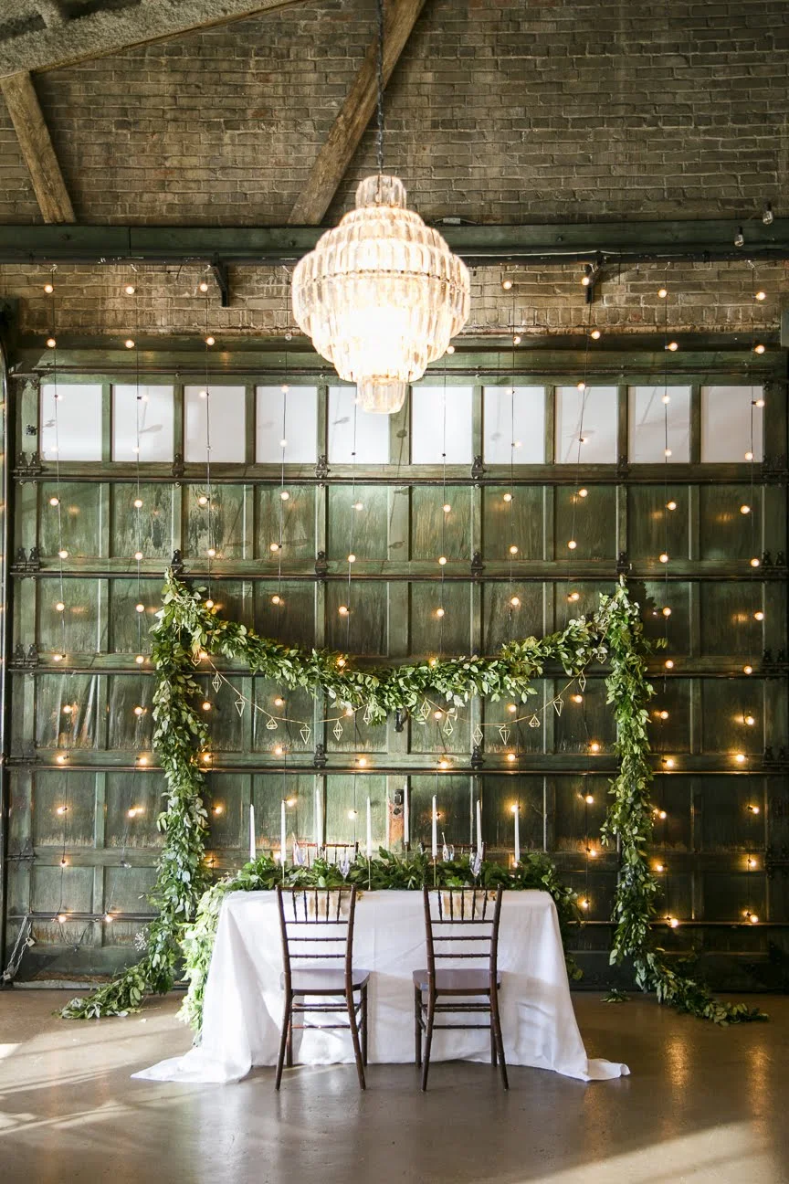 Moody Geometric Styled Wedding Shoot Loads of greenery, various geometric props and details, and an on-trend color palette of eucalyptus green, amethyst, ivory and gold set the moody yet romantic tone for this styled wedding shoot put on by an all-star cast of local Savannah wedding vendors.