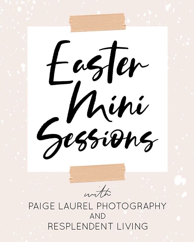EASTER MINI SESSIONS | March 21-22
.
.
I know I&rsquo;ve been a bit radio silent over here for a while, but I am SO EXCITED to announce that @paigelaurelphoto and I are teaming up to offer YOU an Easter mini photo shoot session at the beautiful Wesle
