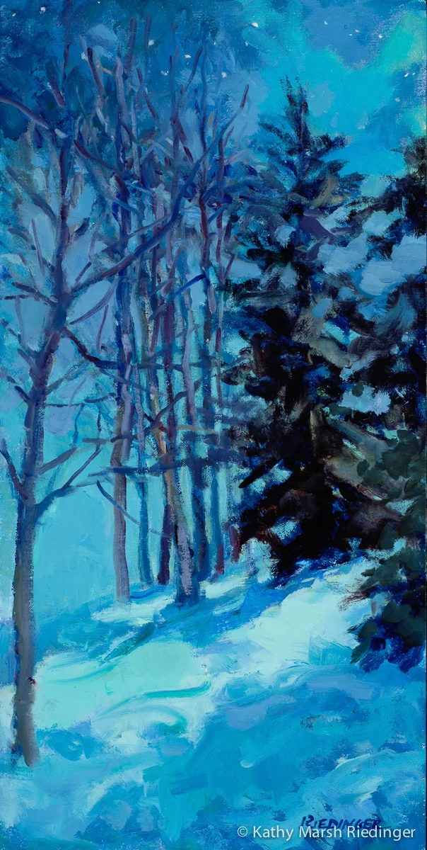 Insomnia Blues 20x10 - Oil on Board Contact Kathy