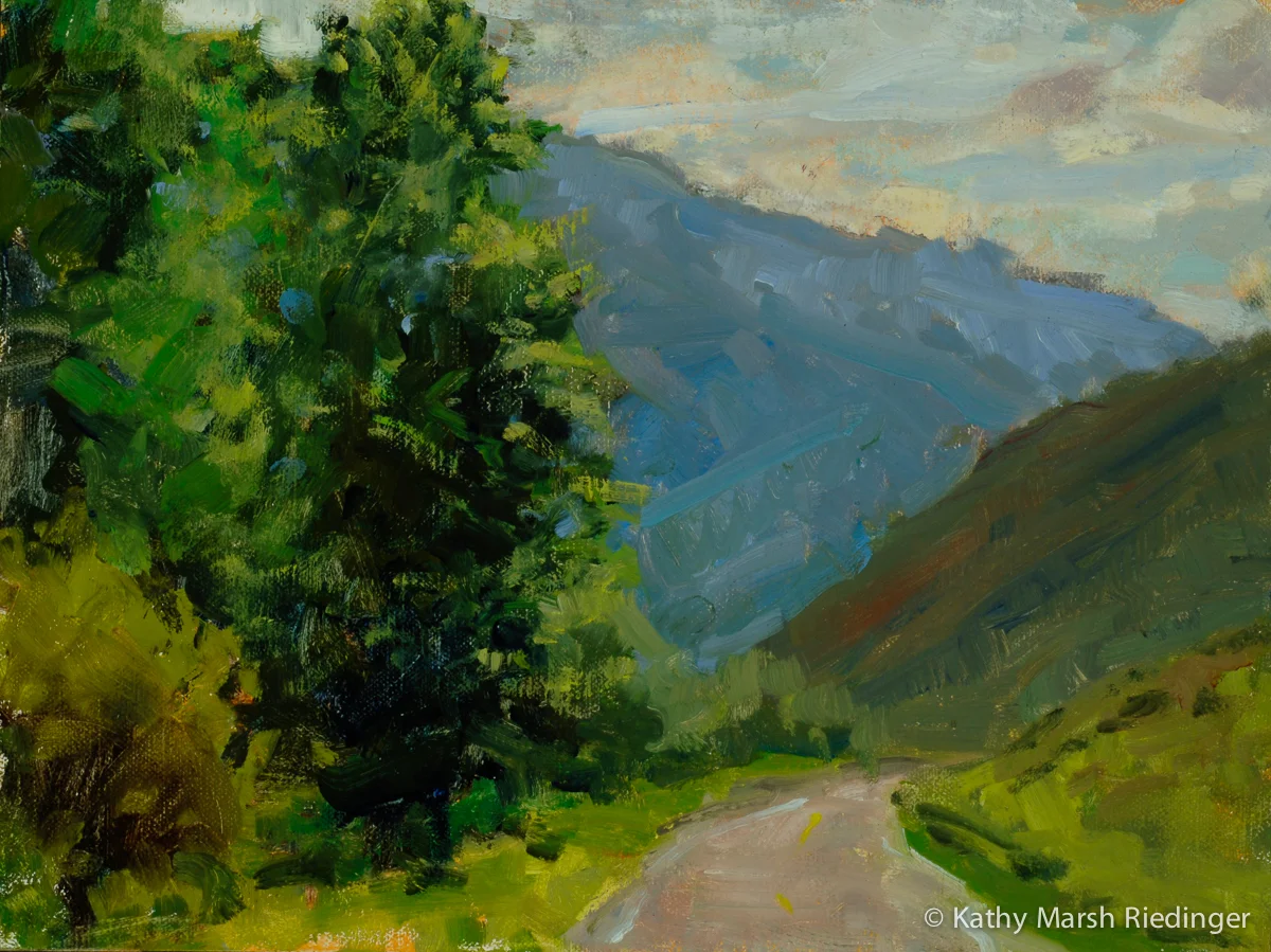 Summer Road 10x12 - Oil on Board Sold