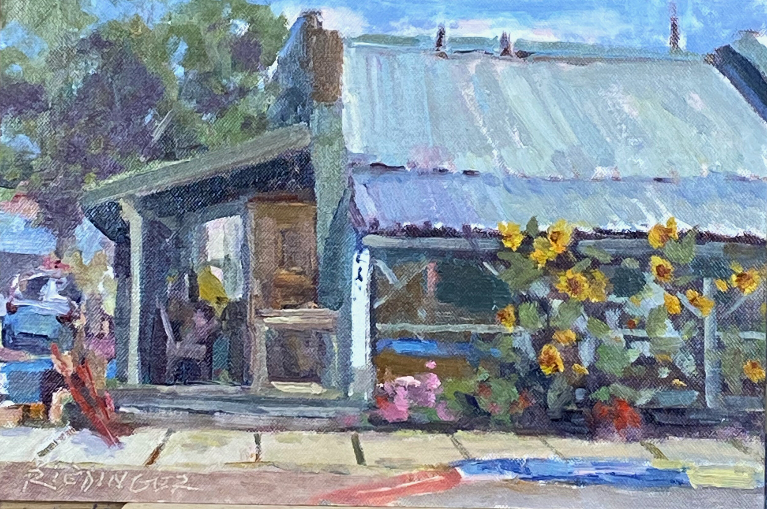 Antiques & Laundromat 8x12 Oil Available thru Kathy